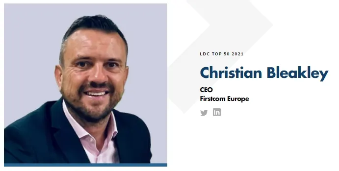 Christian Bleakley LDC Top 50 most ambitious leaders in 2021